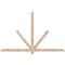 Ekena Millwork Kennewick Smooth Timber Gable Bracket, Douglas Fir, 84"W x 53"H x 3 1/2"D x 3 1/2"F, 15/12 Pitch GBW084X53X0404KEN00SDF - alternate 1